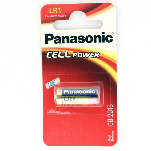Батарейка щелочная PANASONIC LR1 1.5В бл/1
