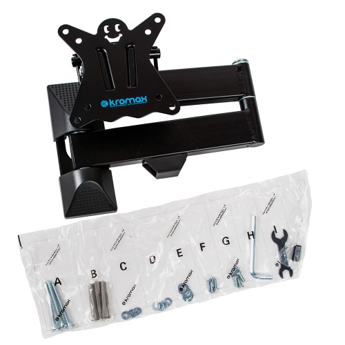 Кронштейн настенный Kromax CASPER-104 10-32" (наклон -15°/+5°, вращение экрана ±5, до 25 кг, черный) фото 5