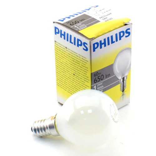 Лампа накаливания PHILIPS P45 60W E14 FR (миньон) шарик матовый