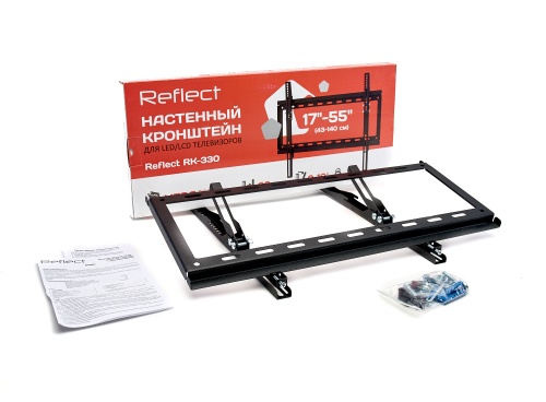 Кронштейн настенный Reflect RК-330 17-55" (наклон 0°/+10°, до 30 кг, черный) фото 10