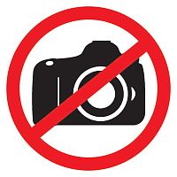 Табличка ПВХ запрещающий знак «Фотосъемка запрещена» 150х150 мм