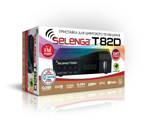 Цифровой ресивер  Selenga T82D (Эфирный DVB-T2/C, Dolby Digital)