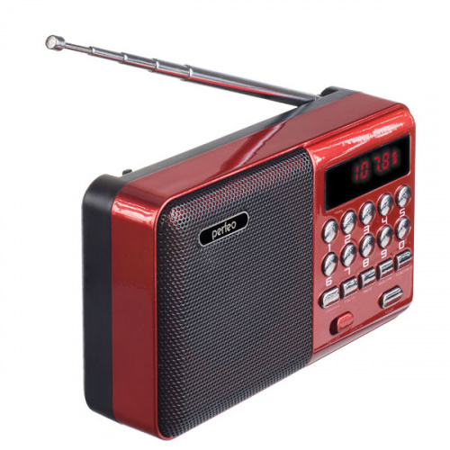 Радиоприемник цифровой Perfeo PALM FM+ 87.5-108МГц/ MP3/ питание USB или 18650/ красный фото 3