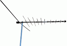 Антенна уличная Дельта Н361А 12V б/к (активная, МВ-ДМВ, с б/п, 20-30 дБ, пакет)
