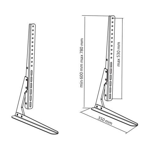 Кронштейн настольный для LED/LCD телевизоров ABC Mount STAND-02 37-70" (фиксированный, до 50кг) фото 6 Кронштейн настольный для LED/LCD телевизоров ABC Mount STAND-02 37-70" (фиксированный, до 50кг) фото 6