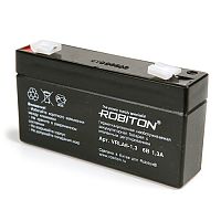 Аккумулятор ROBITON VRLA 6- 1.3 свинцово-кислотный 6В 1.3Ah (97х24х52мм)