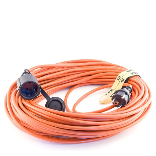 Удлинитель силовой без катушки LUX УС1-Е-20 (У-161) ПВС 3x1.5 20м, 16А, 1 розетка с з/к