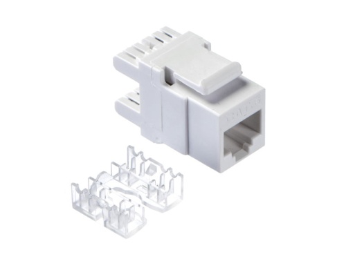 Модуль н/э, RJ-45, cat.6, 180°, под инстр, белый, для патч-панели