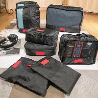 Органайзер для багажа J.A.MAN SR-467M "Антиб" черный, набор из 7 предметов, нейлон/полиэстер 420D