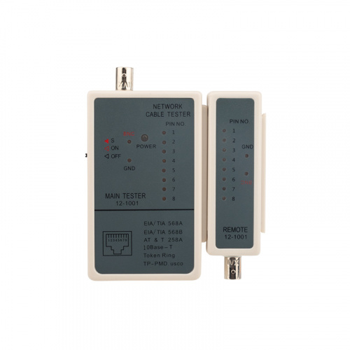 Тестер кабельный RJ-45 + BNC 5248 REXANT фото 2 Тестер кабельный RJ-45 + BNC 5248 REXANT фото 2