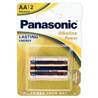 Батарейка щелочная PANASONIC LR6 (AA) Alkaline Power 1.5В бл/2, (Цена за 1шт)