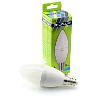 Лампа св/диод. ERGOLUX LED C35-9W-E14-4K 230В  9(80)W 4500K E14 (миньон) холодный белый свет свеча