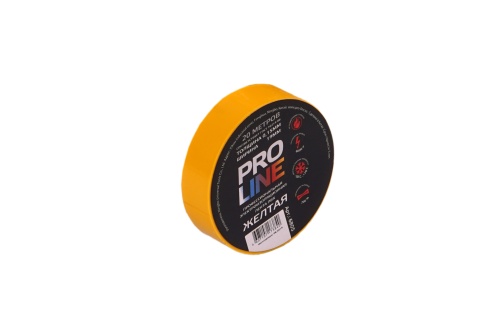 Изолента Pro Line 0,15мм 19/20 желтая (10шт) фото 2
