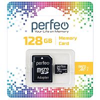 Карта памяти Perfeo microSDXC 128GB High-Capacity (Class 10) UHS-1 w/o Adapter