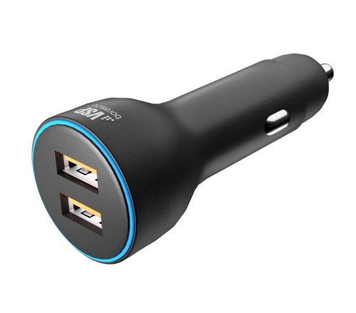 Автомобильное зарядное устройство 2USB, 2,4A + дата-кабель micro USB, 2А, 1м черное фото 2