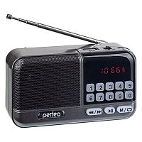 Радиоприемник цифровой Perfeo ASPEN FM+ 87.5-108МГц/ MP3/ питание USB или 18650/ серый