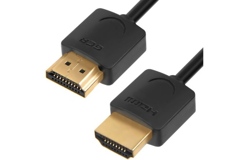 Кабель HDMI SLIM v2.0 1,0м черный, GCR-51594 Greenconnect