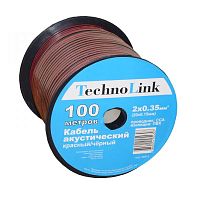 Акустический кабель 2x0,35 кв.мм 100м Technolink (ч/к)