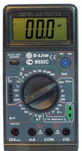 Мультиметр цифровой S-line M-890C