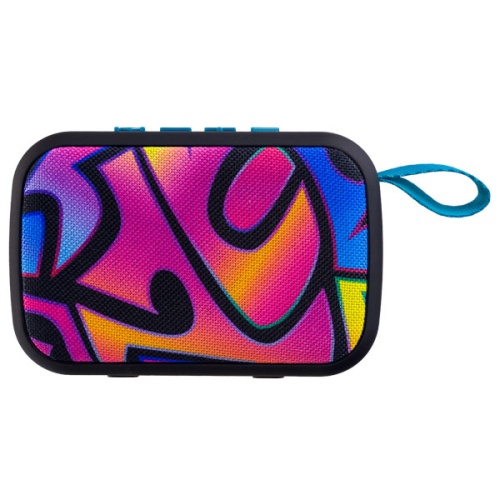 Bluetooth-колонка Perfeo "ZENS" MP3, microSD, USB, AUX, мощность 5Вт, 500mAh, граффити PF_A4973