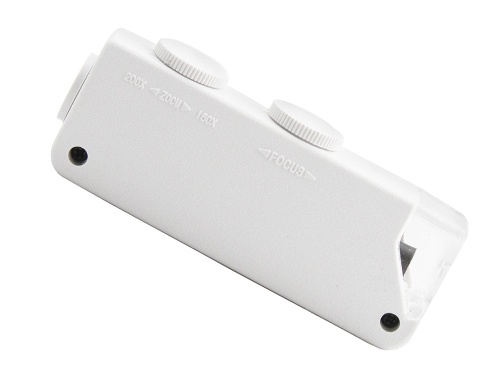 Мини-микроскоп 160х-200х, LED подсветка, футляр фото 2