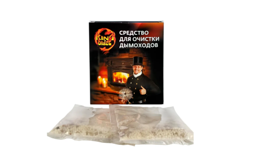 Средство д/очистки дымоходов, печей, котлов и каминов KING of BLAZE, набор 2шт. по 50г (КВ-322) фото 2