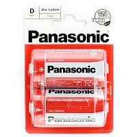 Батарейка солевая PANASONIC R20 (D) Zinc Carbon 1.5В бл/2