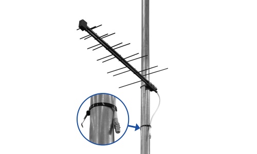 Антенна уличная Дельта Н111А.04F 12V (активная, DVB-T2, с б/п, 26 дБи, пакет)
