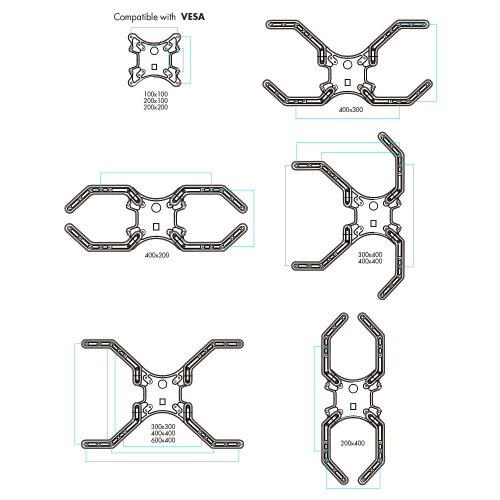 Кронштейн настенный VLK TRENTO-12 26-70" (наклон +2°/-10°, поворот 120°, до 45 кг, черный) фото 4 Кронштейн настенный VLK TRENTO-12 26-70" (наклон +2°/-10°, поворот 120°, до 45 кг, черный) фото 4