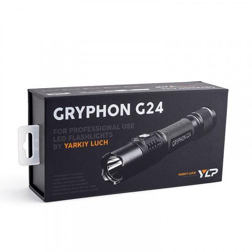 Фонарь ЯРКИЙ ЛУЧ G24 "Gryphon" CREE XP-L HI max 900лм, 5 режимов +строб, под аккум. 18650/2xCR123A фото 3 Фонарь ЯРКИЙ ЛУЧ G24 "Gryphon" CREE XP-L HI max 900лм, 5 режимов +строб, под аккум. 18650/2xCR123A фото 3