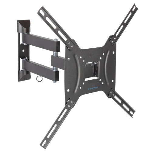 Кронштейн настенный Kromax DIX-24 15-55" (наклон +5°/-12°, поворот 90°, до 35 кг, черный)