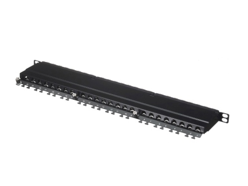 Патч-панель FTP, 19", 24 порта RJ45, cat.6а, 0,5U, Dual Type, Netko СКС, "J" фото 2