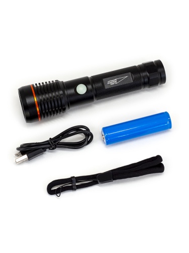 Фонарь ЯРКИЙ ЛУЧ T7v.3 Osram P9 max 600лм 5000K 3 режима, IPX4, Li-Ion 18650 2200mAh, встроенное ЗУ фото 3