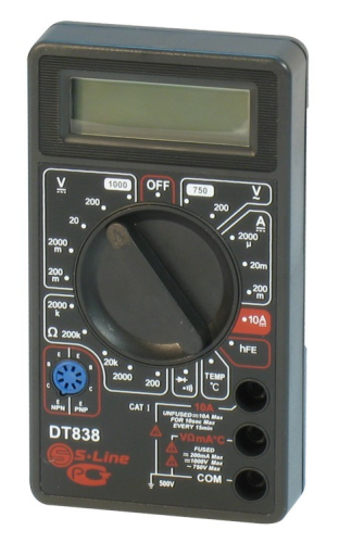 Мультиметр цифровой S-line DT-838 