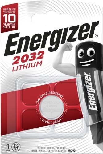 Батарейка литиевая ENERGIZER CR2032 дисковая 3В бл/1
