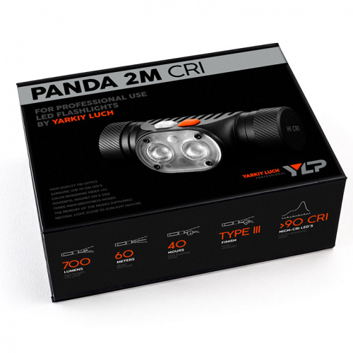 Фонарь ЯРКИЙ ЛУЧ "PANDA 2M-CRI" налобный 2xSamsung 90CRI max.700лм, 5 реж., магнит, под аккум. 18650 фото 7