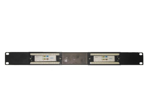 Патч-панель UTP, 19", 12 портов RJ45, cat.6, 1U, 110 Type, черная "L" фото 2