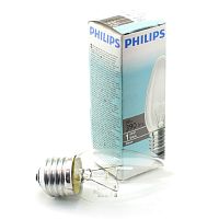 Лампа накаливания PHILIPS B35 40W E27 CL свеча прозрачная