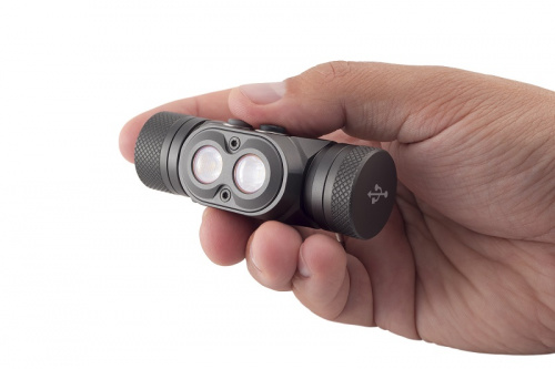 Фонарь ЯРКИЙ ЛУЧ YLP "PANDA 3" налобный CREE XP-L HI+XP-G3 max.1100лм, IPX8, магнит, под акк. 18650 фото 3
