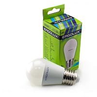 Лампа св/диод. ERGOLUX LED G45-9W-E27-4K 230В  9(80)W 4500K E27 холодный белый свет шарик