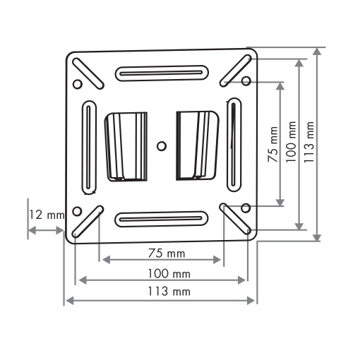 Кронштейн настенный ARM MEDIA LCD-01 15-32" (фиксированный, вылет 12 мм, до 15 кг, чёрный) фото 5