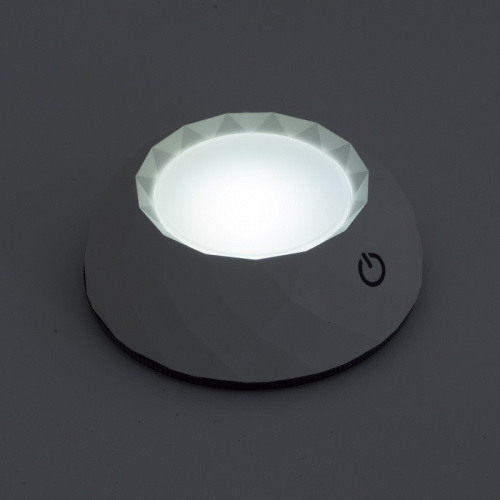 Светильник-фонарь АКЦЕНТ N114 "ROUND" круглый белый, 1 SMD LED 4000K, сенс.упр., накладной, на 3xAAA фото 2