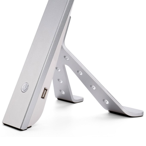 Светильник ЛЮЧИЯ L630 "Minimalist" серебро св/диод. 10W 4500К, диммер, USB порт 2A , настольный фото 2