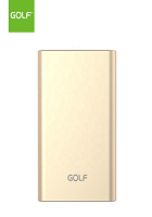 Внешний аккумулятор GOLF G64, 5000 mah + Кабель Micro usb /In Micro usb/Out USB 1 А, 2.1A, AlGold