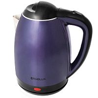 Чайник электрический ERGOLUX EXL-KS02-C49 2300W 1.8л дисковый, нерж. сталь/пластик сине-черный, 220В