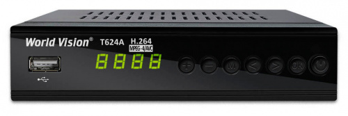 Цифровой ресивер World Vision T624A (Эфирный, DVB-T2/C, HD, Dolby Digital) фото 2 Цифровой ресивер World Vision T624A (Эфирный, DVB-T2/C, HD, Dolby Digital) фото 2