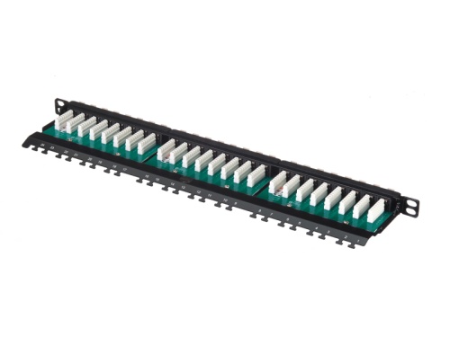 Патч-панель UTP, 19", 24 порта RJ45, cat.6, 0,5U, Dual Type, Netko СКС, "J" фото 2