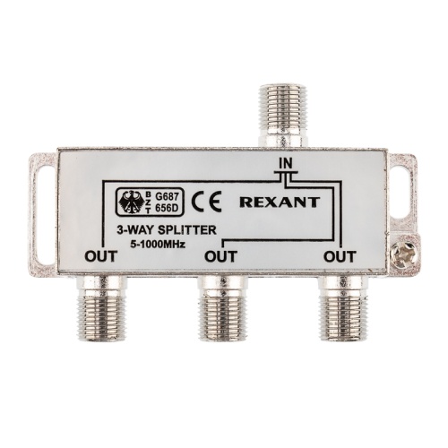 Делитель ТВ х 3 под F-разъём 5-1000 МГц REXANT фото 4