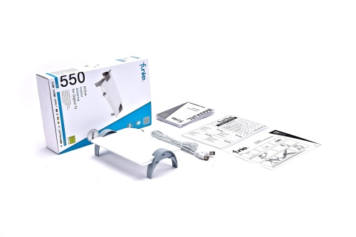 Антенна комнатная Funke DSC550 белая (активная, DVB-T2, без б/п, 40 км)