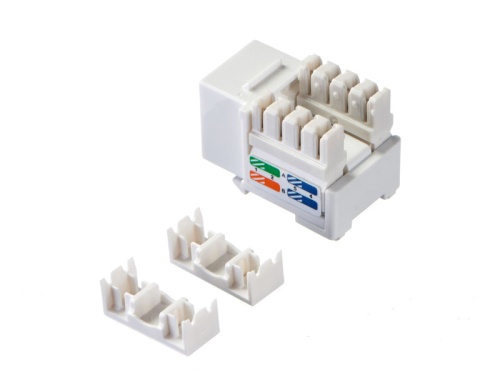 Модуль н/э, RJ-45, cat.5e, 90°, 110/Krone тип, под инстр, KE, белый,СКС "J" фото 2